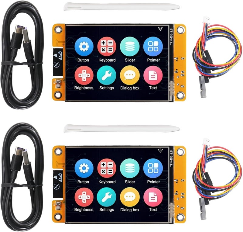 AiTrip 2 Pack ESP32 Development Board ESP32-2432S028R WiFi Bluetooth 2.8 Inch 240X320 Smart Display TFT Module Touch Screen for Arduino - Image 1